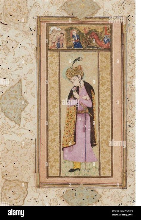 A Safavid portrait of Shah Abbas (1571-1629) as a young man, Iran, c ...