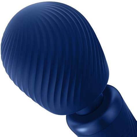 FUN FACTORY VIM WAND RUMBLE VIBRADOR RECARGABLE SILICONA AZUL