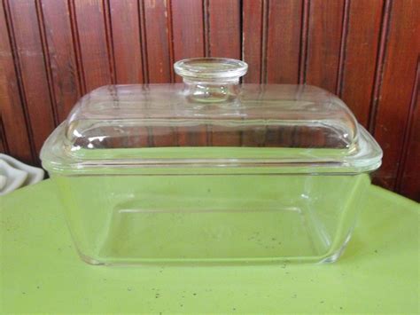 Vintage Pyrex Brand Westinghouse Clear Glass Loafbread Pan With Lid Pyrex Vintage Pyrex