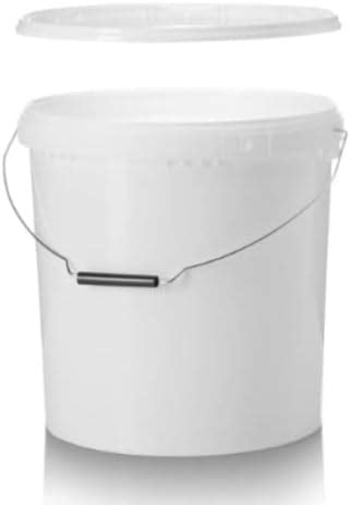 20 Litre Plastic Bucket With LID And Metal Handle Hard Wearing Bucket