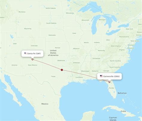 All Flight Routes From Santa Fe To Gainesville SAF To GNV Flight Routes