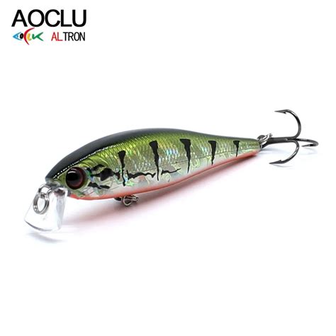 Aoclu Hard Minnow Lure For Rock Boat Sea Bass Tuna Fishing Vmc Hook