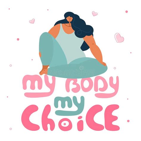 Ilustraci N Vectorial Con Mujer Curvada De Cuerpo Positivo Y Frase Con