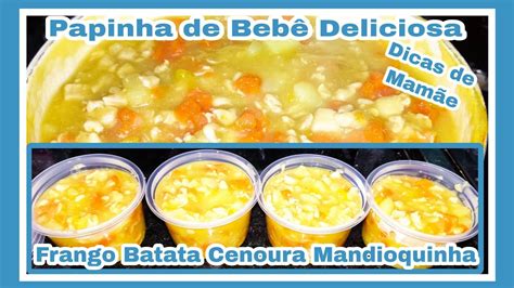 Como Fazer Papinha De Beb Deliciosa Papinha Amassada Papinhas