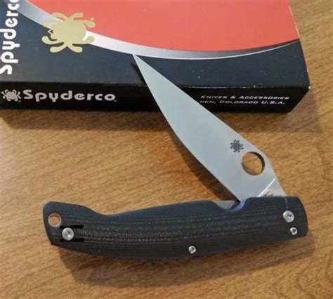 Couteau Spyderco Pattada Lame Acier N690co Manche G 10 Made In Italy