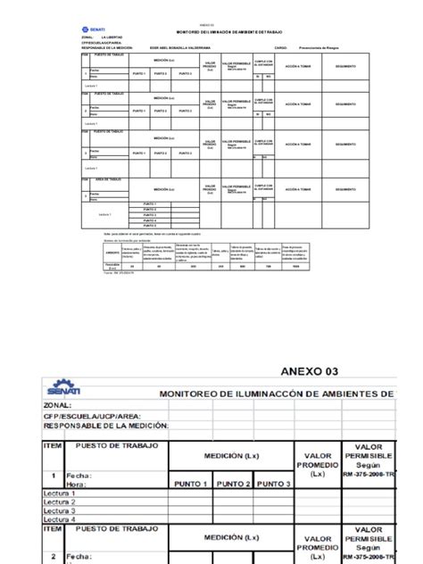 Formato De Medicion Pdf