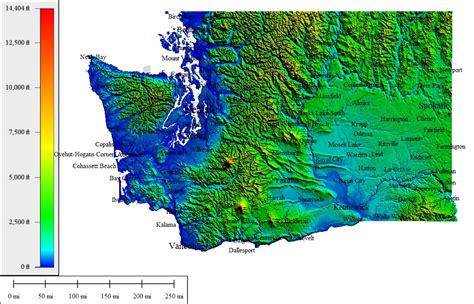 Elevation Map Washington State Oconto County Plat Map