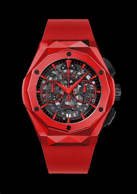 Crimson Timed Hublot Classic Fusion Chronograph Orlinski Red Ceramic Watchtime Usa S No 1