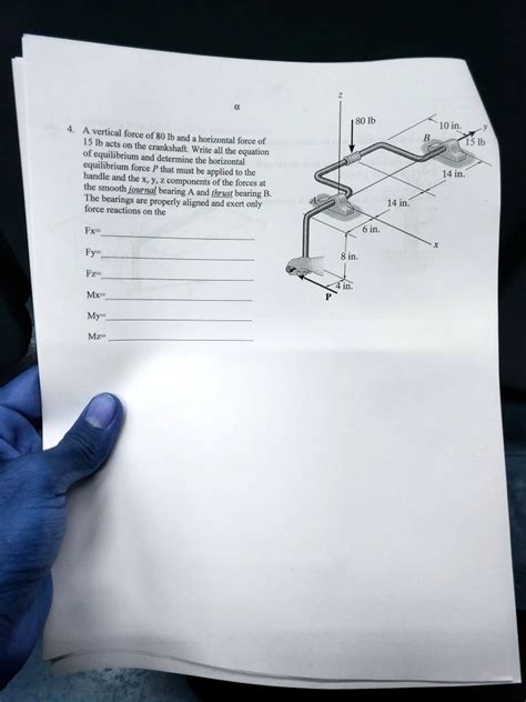 Solved A Vertical Force Of Lb And A Horizontal Force Of Lb Act