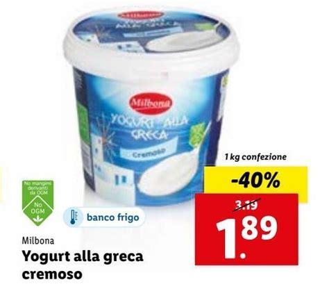 Offerta Yogurt Alal Greca Cremoso Milbona Kg Nel Volantino Di Lidl