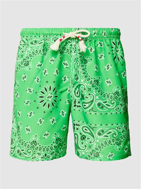 MC2 Saint Barth Badehose Mit Allover Print Modell CAPRESE Gruen