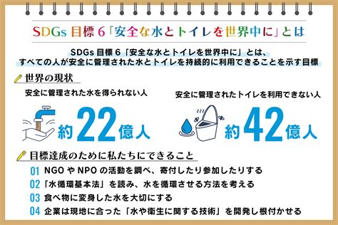 Sdgs目標6「安全な水とトイレを世界中に」とは？現状と取り組み事例：朝日新聞sdgs Action