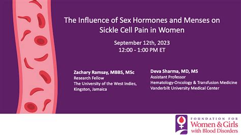 Webinar The Influence Of Sex Hormones And Menses On Sickle Cell Pain