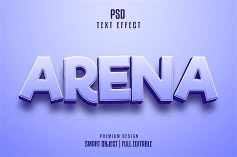 Premium Psd Arena D Text Effect