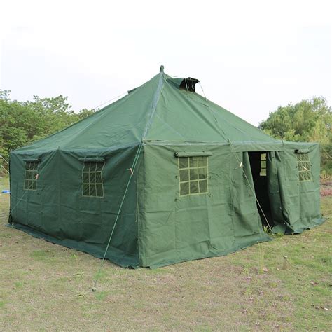 10 Person Steel Tube Canvas Army Field Military Camping Tent Military