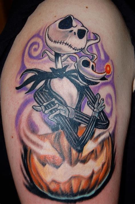 Jack Skellington Head Tattoo