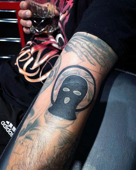 Balaclava Tattoo Located On The Forearm