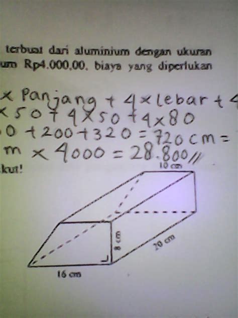 Rumus Volume Prisma Trapesium Siku Siku - Riset