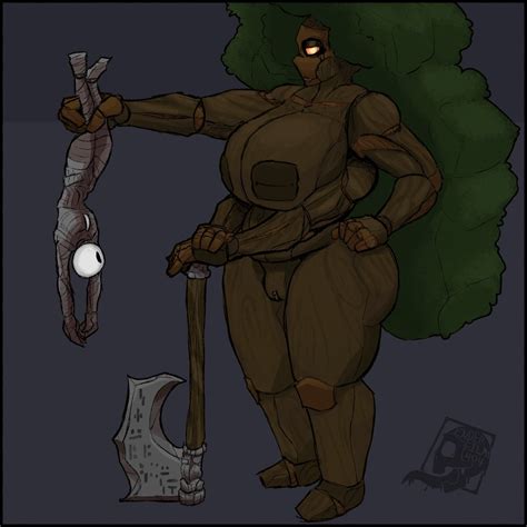 Rule 34 1girls Alternate Version Available Ambiguous Gender Axe Big Breasts Dark Oak Dark Oak