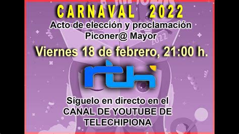 Elecci N Piconera O Del Carnaval De Chipiona Directo Youtube