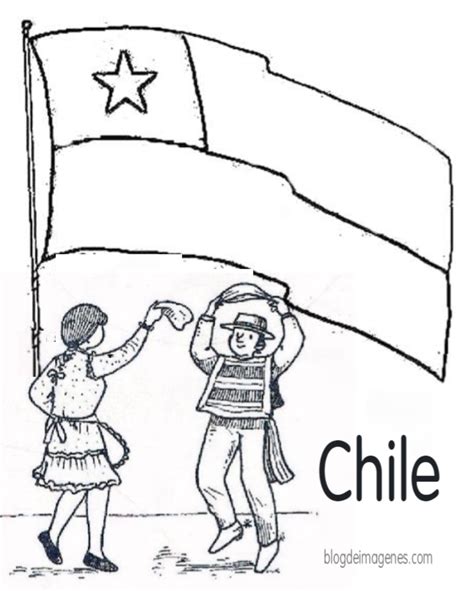 Dibujo Para Colorear Copihue Y Símbolos De Chile Blog De Imágenes