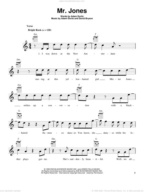 Mr Jones Guitar Chords