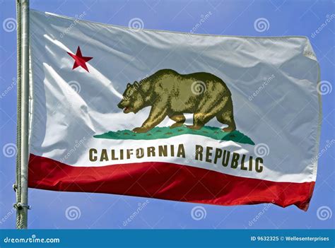 California State Flag stock image. Image of pole, flying - 9632325