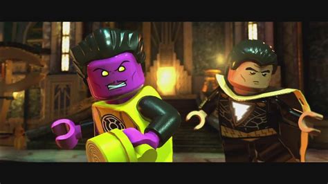 Lego Dc Super Villains Sinestro And Black Adam Vs Shazam And Mazahs Muzeum Youtube