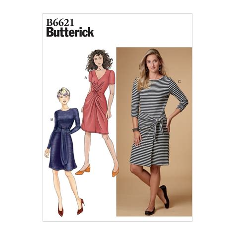 Butterick Sewing Pattern Women S Twist Or Knot Dress