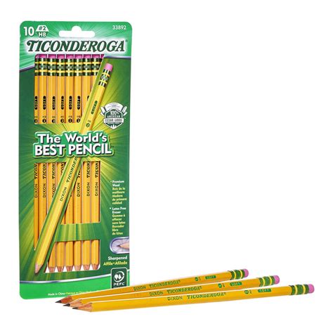 Dixon Ticonderoga Number 2 Sharpened Lead Pencils 10ct Buy In Multi