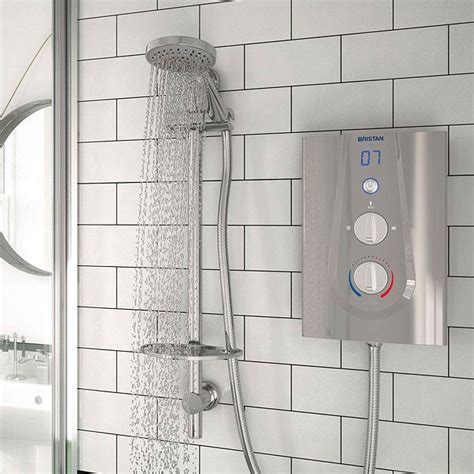 Bristan Joy Thermosafe Electric Shower Metallic Silver At Victorian