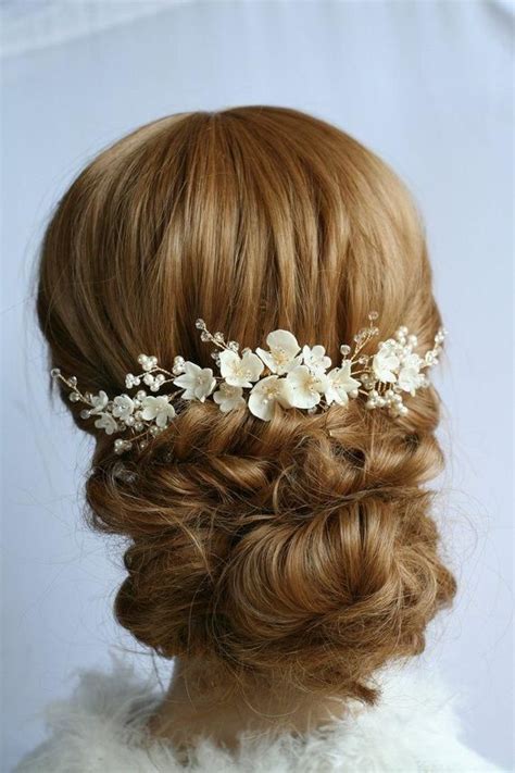 Hochzeit Kopfschmuck Blumenhochzeit Haarkamm Braut Haar Kamm Perle