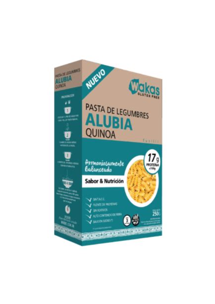 PASTA DE LEGUMBRES WAKAS ALUBIA Y QUINOA 250 GRS SIN TACC Neufood