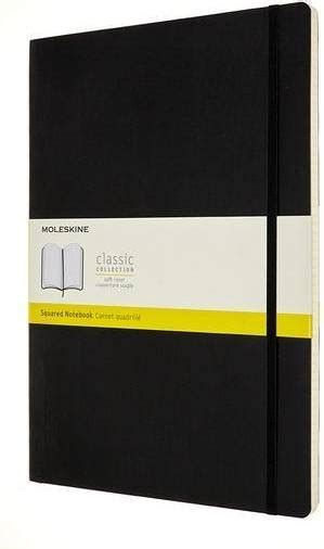 Moleskine Notizbuch Klassik A4 Softcover Schwarz Kariert Pris