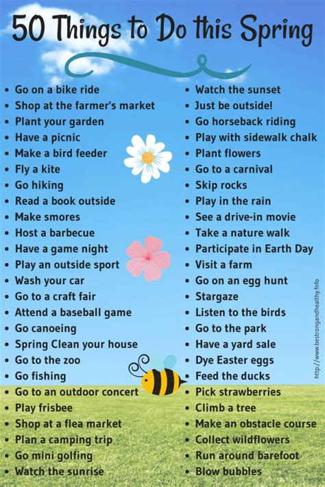 50 Things To Do This Spring Summer Rules Spring Things To Do