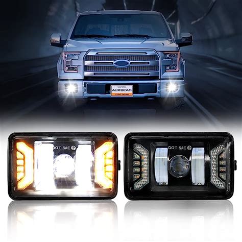 Auxbeam Luces Antiniebla Led Con Drl Luz Intermitente Para