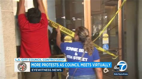 Los Angeles City Council meets virtually again as protests continue ...