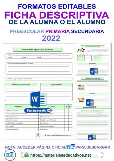 Ficha Descriptiva Del Alumno A Y De Grupo Fichas Descripti NBKomputer