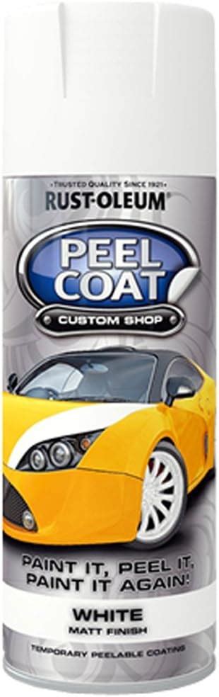 Rustoleum Peel Coat Peelable Spray Paint 400ml White Uk