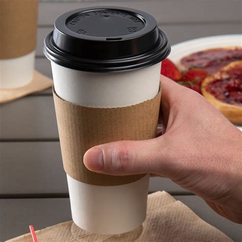 White Oz Paper Hot Cup Lid And Sleeve Combo Kits Pack
