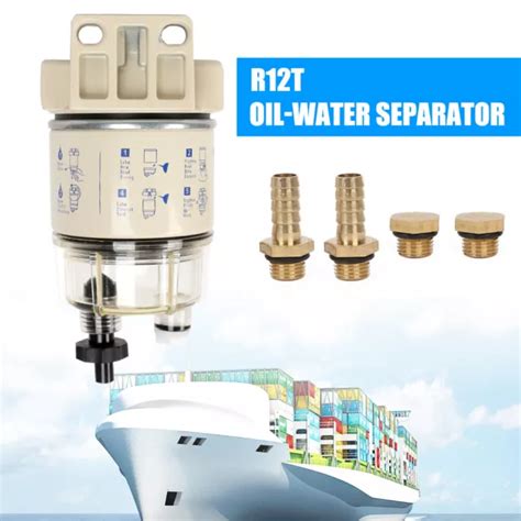 10 MICRON R12T Boat Marine Rotation Oil Fuel Filter Water Separator For