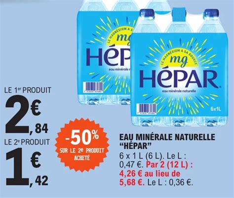 Promo Eau Min Rale Naturelle H Par Chez E Leclerc