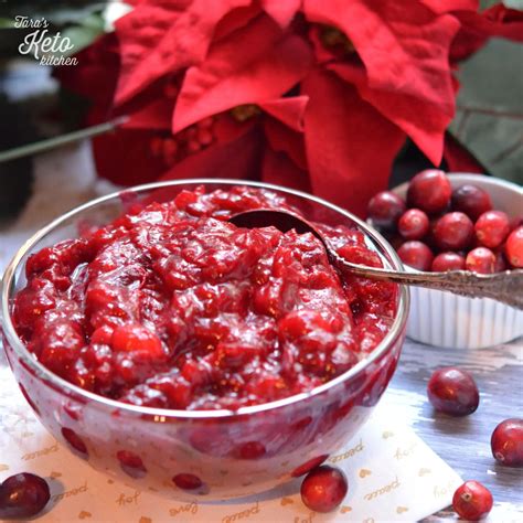 No Added Sugar Cranberry Sauce Recipe Keto Low Carb Paleo Tara S Keto Kitchen