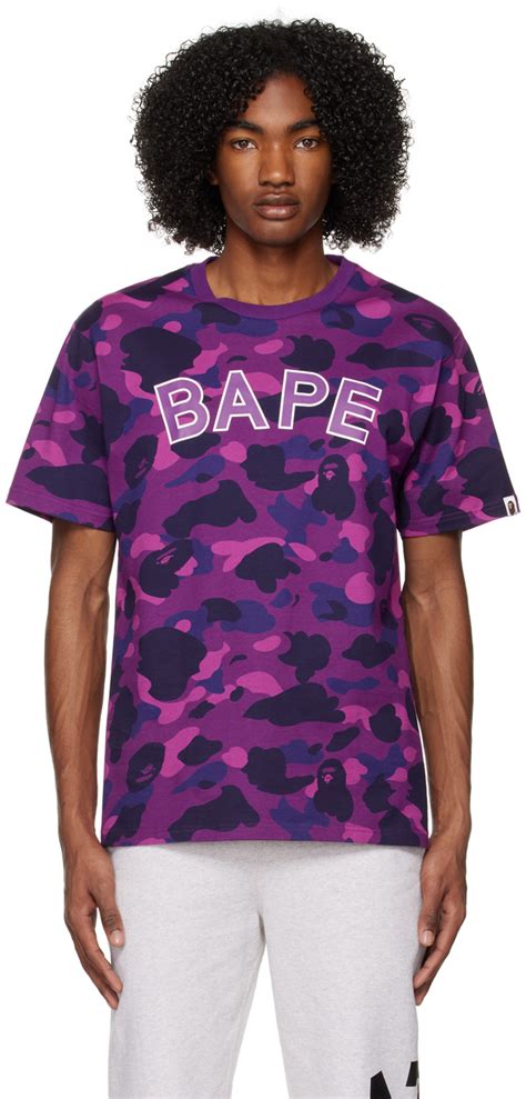 Bape Purple Camo Bape T Shirt Ssense