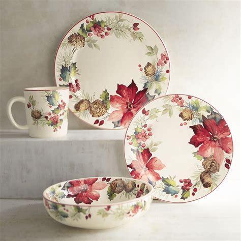 Berry Christmas Poinsettia Dinnerware Pier 1 Imports Christmas