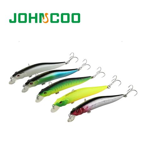 JOHNCOO 1pc 2017 NEW Hard Fishing Lure 10cm 11 3g Floating Minnow 3D