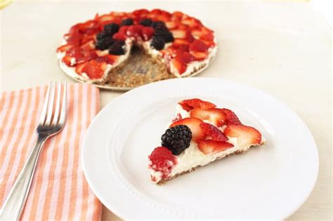 No Bake Fruit Tart Sugar Free Vegan Gluten Free Paleo Healy