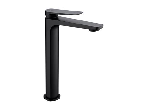 Robinet Mitigeur De Lavabo Anti Calcaire Bec Haut Noir Mat IMEX By