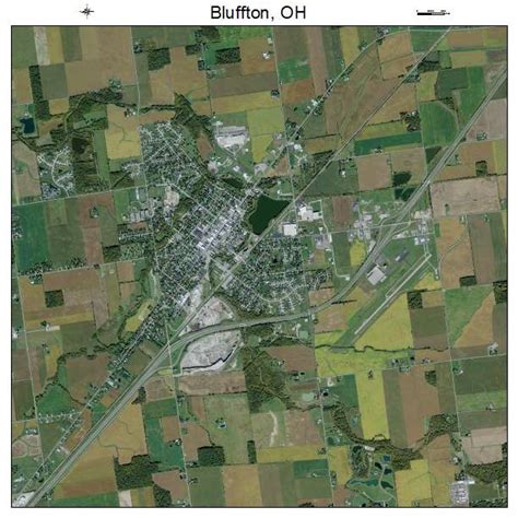 Aerial Photography Map Of Bluffton Oh Ohio