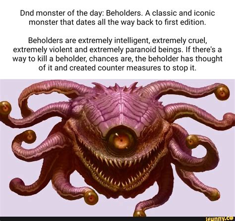 Dnd Monster Of The Day Beholders A Classic And Iconic Monster That